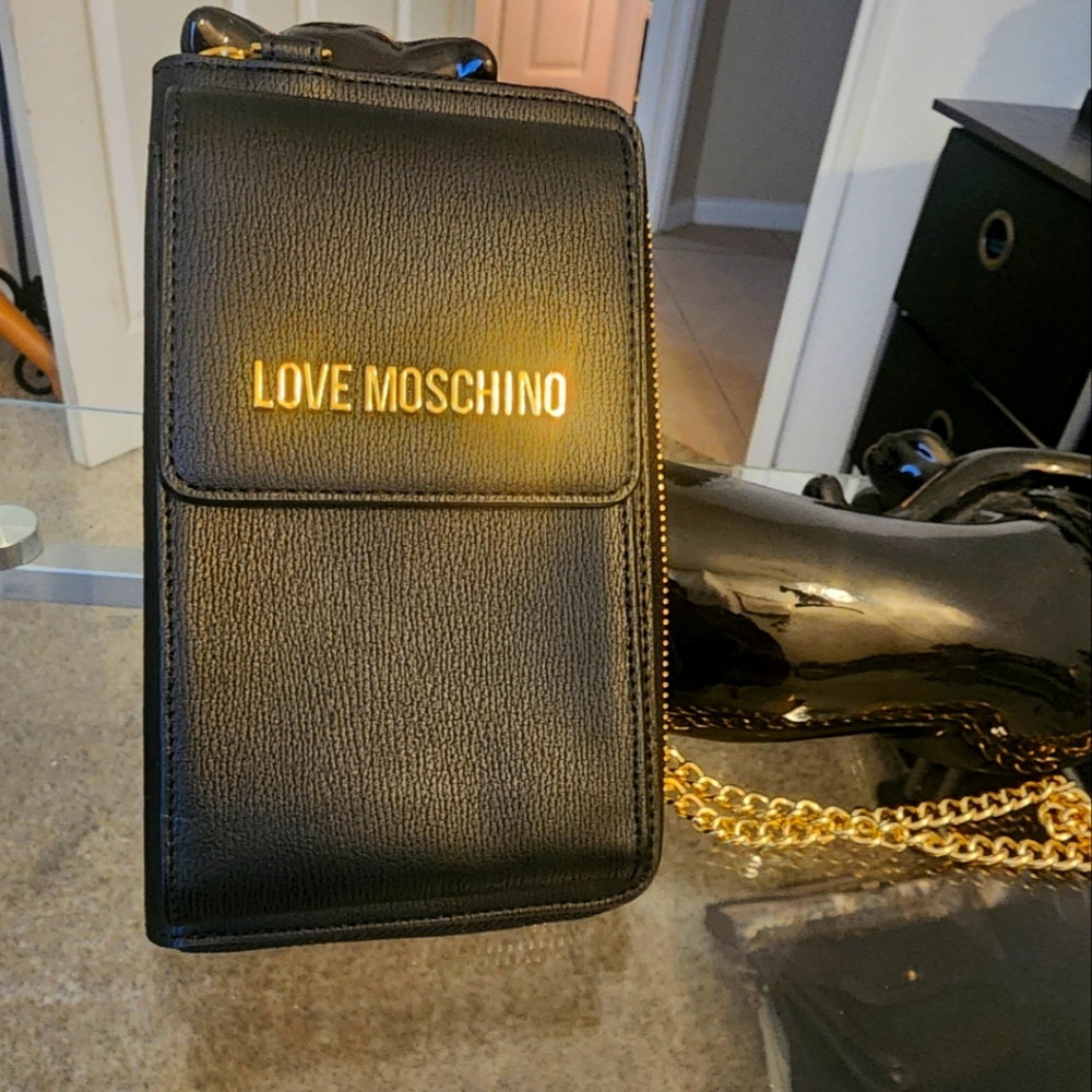 Love Moschino Black Bag with Gold Accents